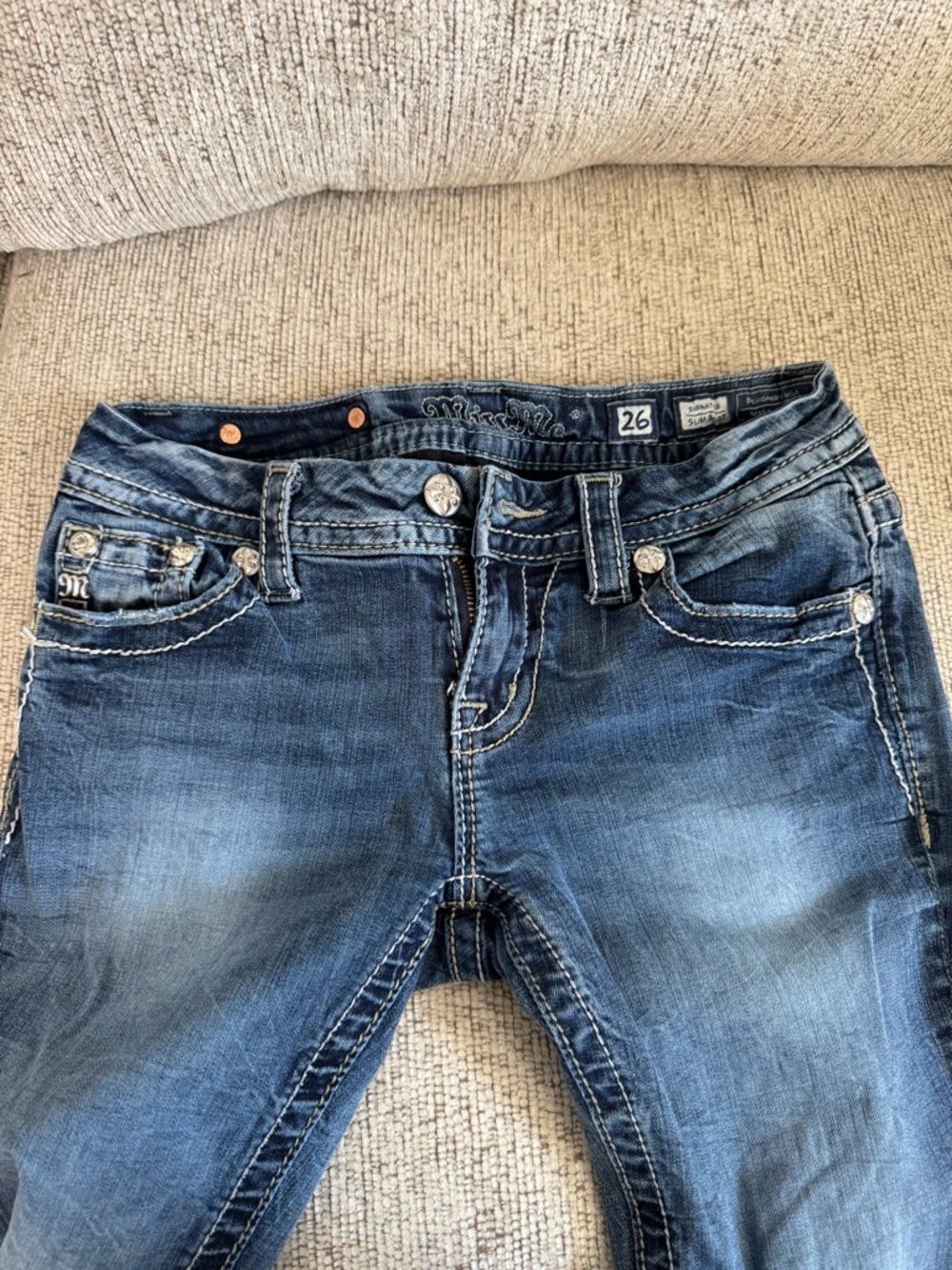 MISS ME Signature Slim Boot Cut Medium Wash size 29W x 30L - Picture 5 of 13